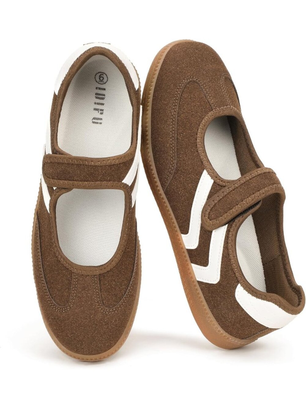 Women's Brown Nubuck Retro Comfortable Non-Slip Casual Walking Fashion Sneakers